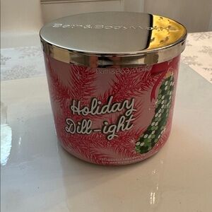 NEW- Bath & Body Works  Holiday Dill-Ight 3 Wick Candle Limited Edition
